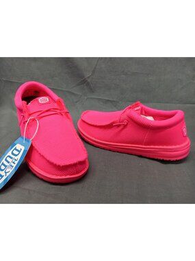 Hey Dude Wally Youth Funk Mono Shoes Electric Pink Girls Size 5 NEW IN BOX!